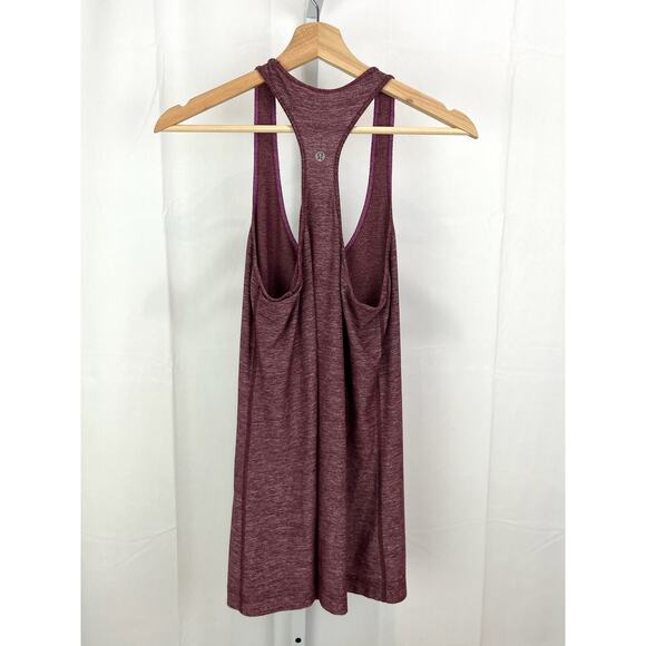 LULULEMON Estimated 6 Racerback Tank Top Sleeveless Shirt Heather Purple Red - Picture 3 of 3